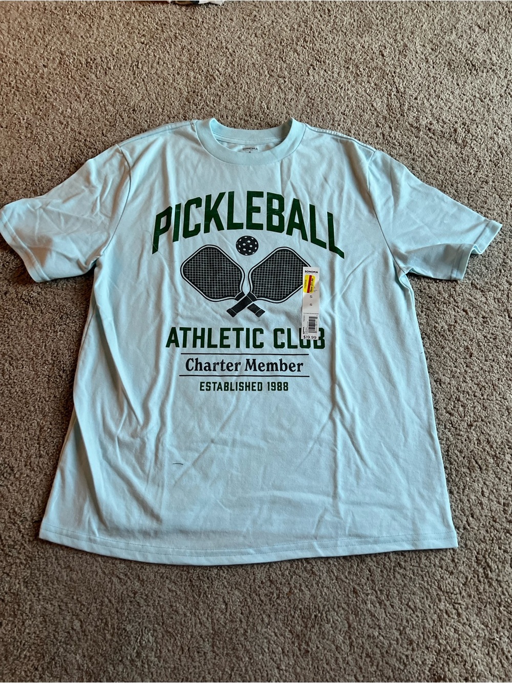 Sonoma Light Blue Pickleball Athletic Club Short Sleeve Tee